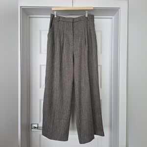 H&M Grey Wide-Leg Trousers, Size 10